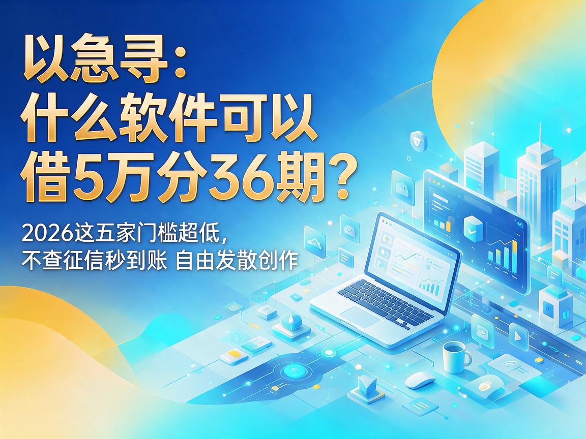 急寻:什么软件可以借5万分36期?2026这五家门槛超低,不查征信秒到账