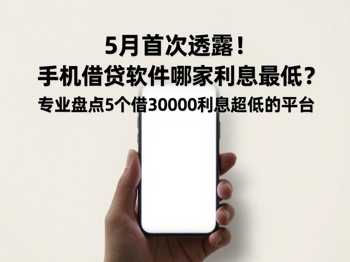5月首次透露!手机借钱软件哪家利息最低?专业盘点5个借30000利息超低的平台