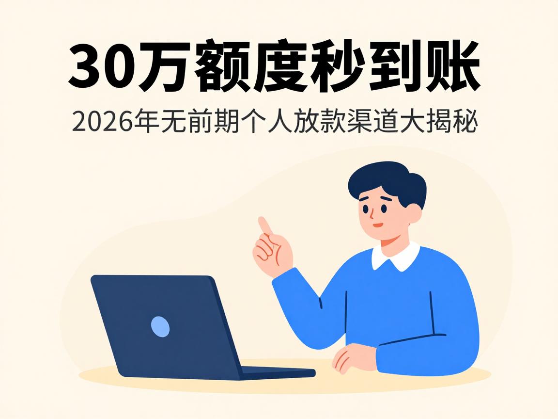 30万额度秒到账！2026年实测这五个借钱软件，支付宝无前期个人放款渠道大揭秘