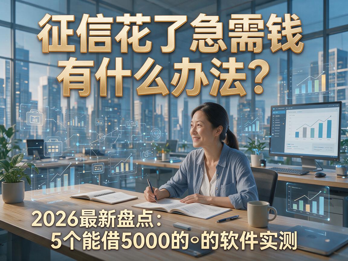 征信花了急需钱有什么办法？2026最新盘点：5个能借5000的软件实测