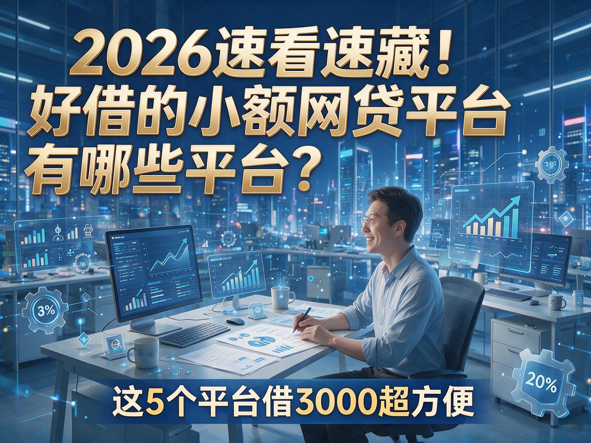 2026速看速藏！好借的小额网贷平台有哪些平台？这5个平台借3000超方便