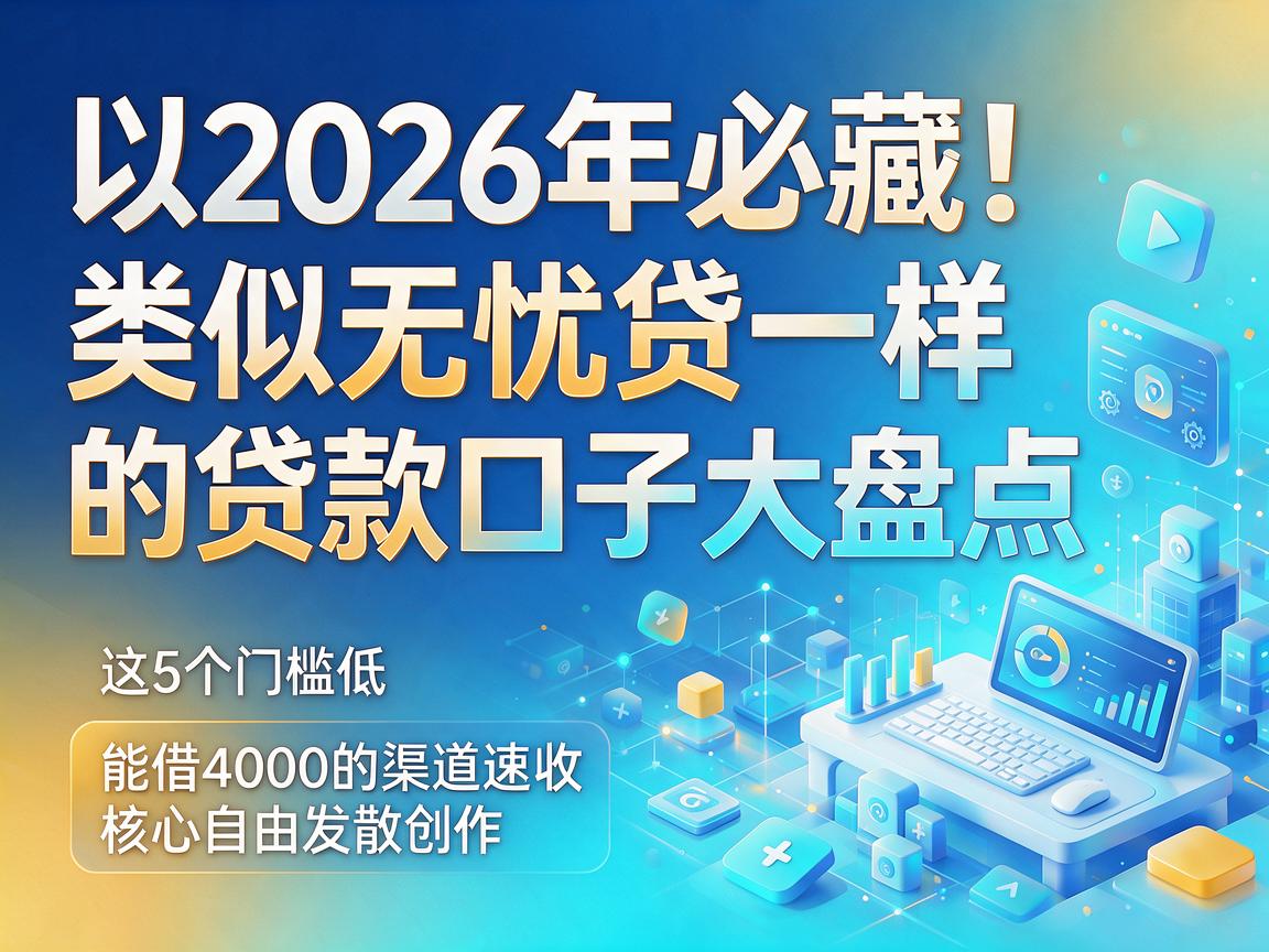 2026年必藏！类似无忧贷一样的贷款口子大盘点，这5个门槛低、能借4000的渠道速收