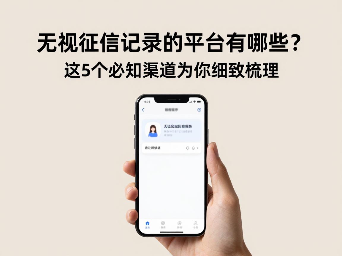 无视征信记录的平台有哪些？这5个必知渠道为你细致梳理