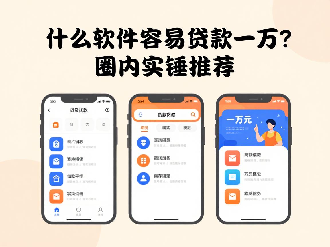 什么软件容易贷款一万?圈内实锤推荐!顺便整理5个对资质要求不高的平台