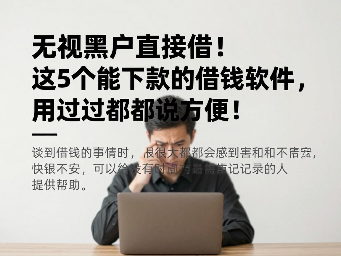 无视黑户直接借！这5个能下款的借钱软件，用过都说方便！