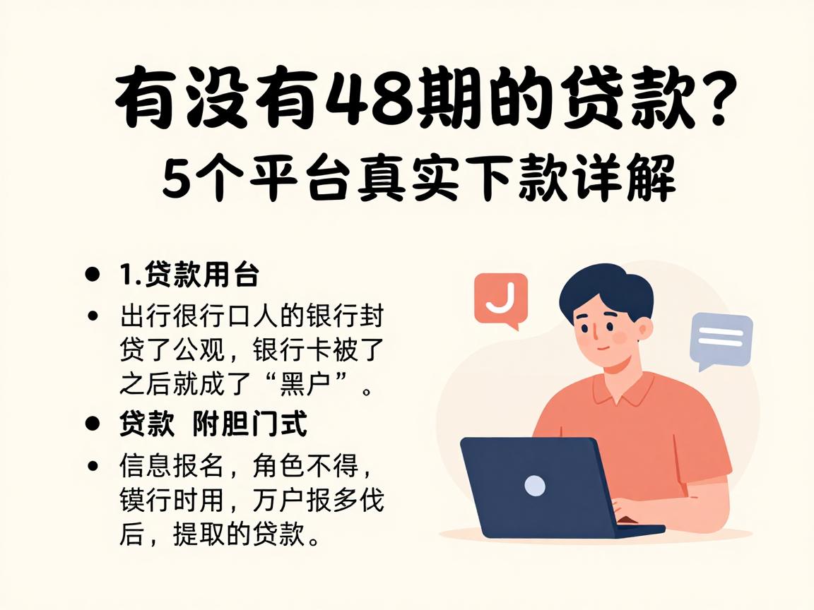 黑户必看！有没有48期的贷款？这5个平台真实下款详解