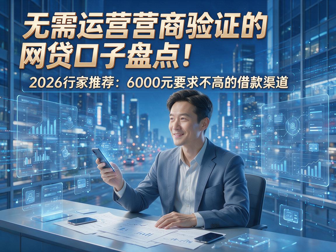 无需运营商验证的网贷口子盘点!2026行家推荐:6000元要求不高的借款渠道