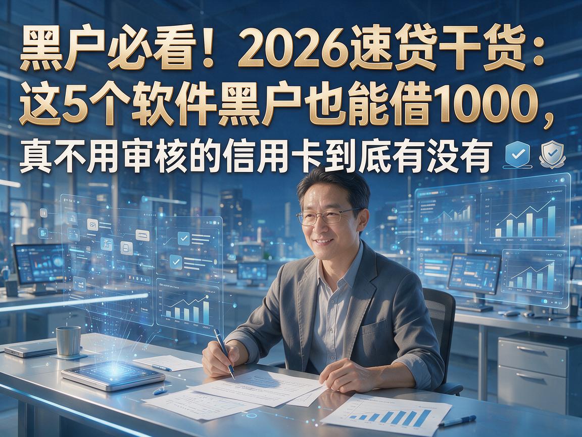 黑户必看!2026速贷干货:这5个软件黑户也能借1000,真不用审核的信用卡到底有没有?