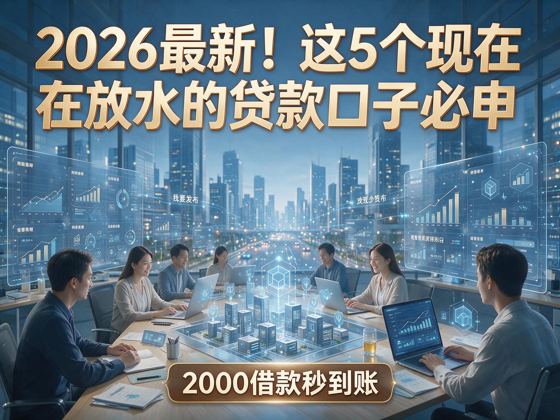 2026最新！这5个现在放水的贷款口子必申，2000借款秒到账！