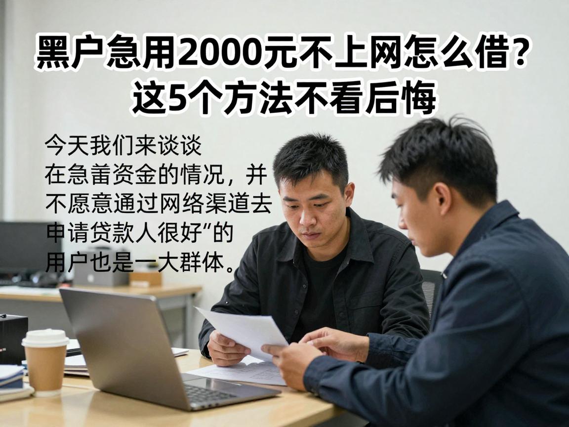 黑户急用2000元不上网怎么借?这5个方法不看后悔!