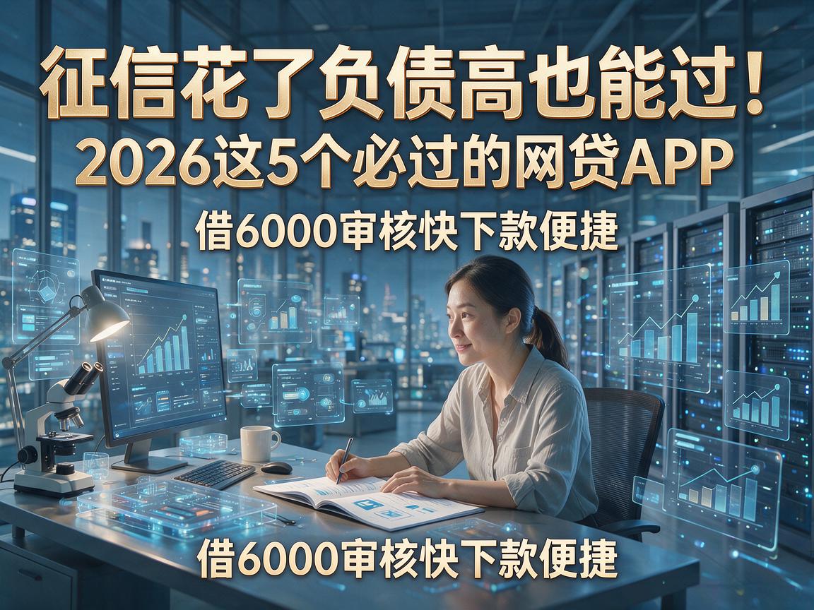 征信花了负债高也能过！2026这5个必过的网贷APP，借6000审核快下款便捷