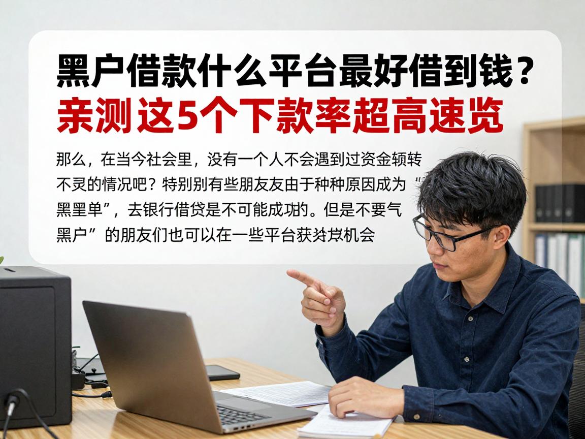黑户借款什么平台最好借到钱？亲测这5个下款率超高速览！