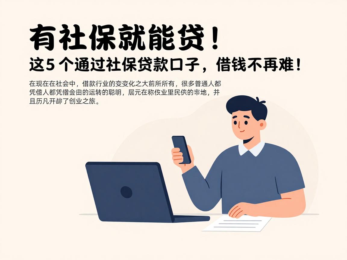有社保就能贷!这5个通过社保贷款口子,借钱不再难!