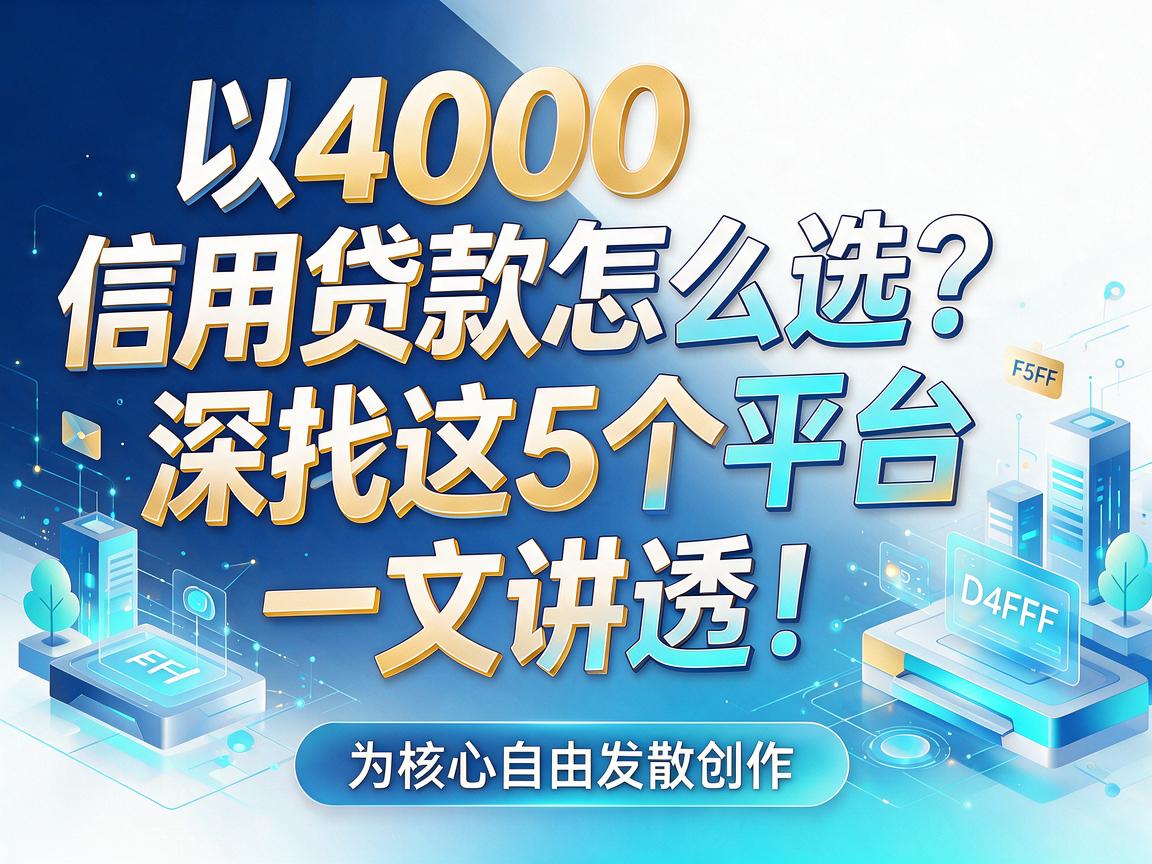 4000信用贷款怎么选？深扒这5个平台，一文讲透！