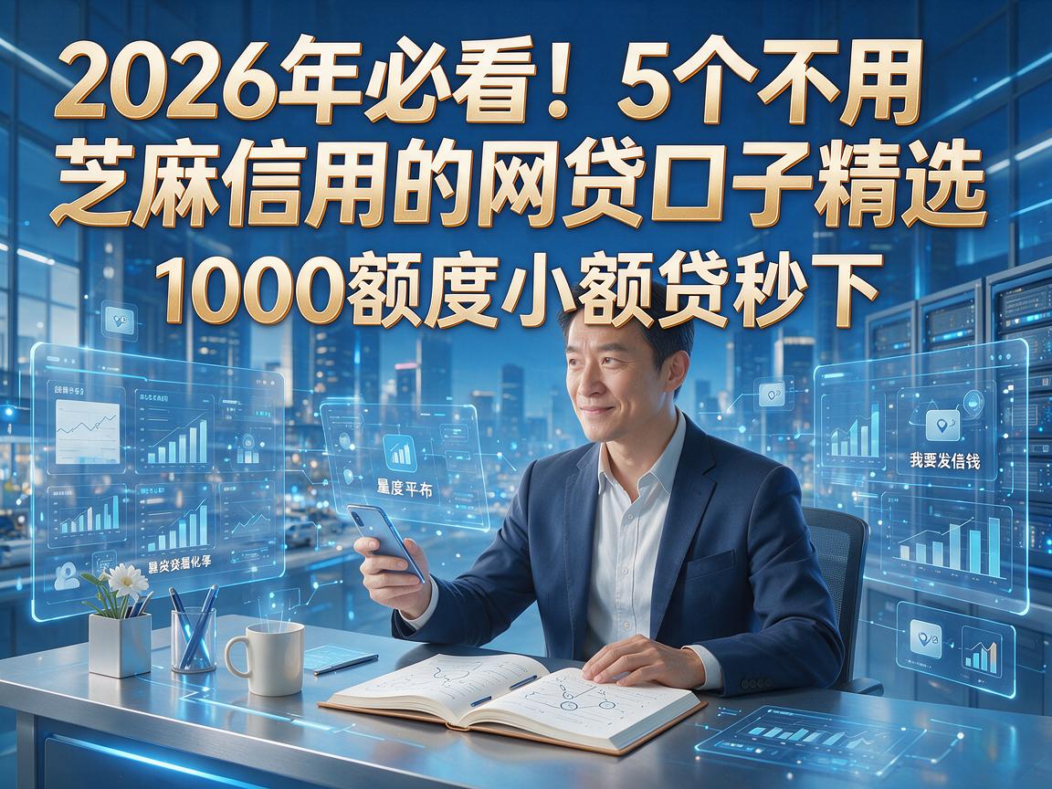 2026年必看！5个不用芝麻信用的网贷口子精选，1000额度小额贷秒下