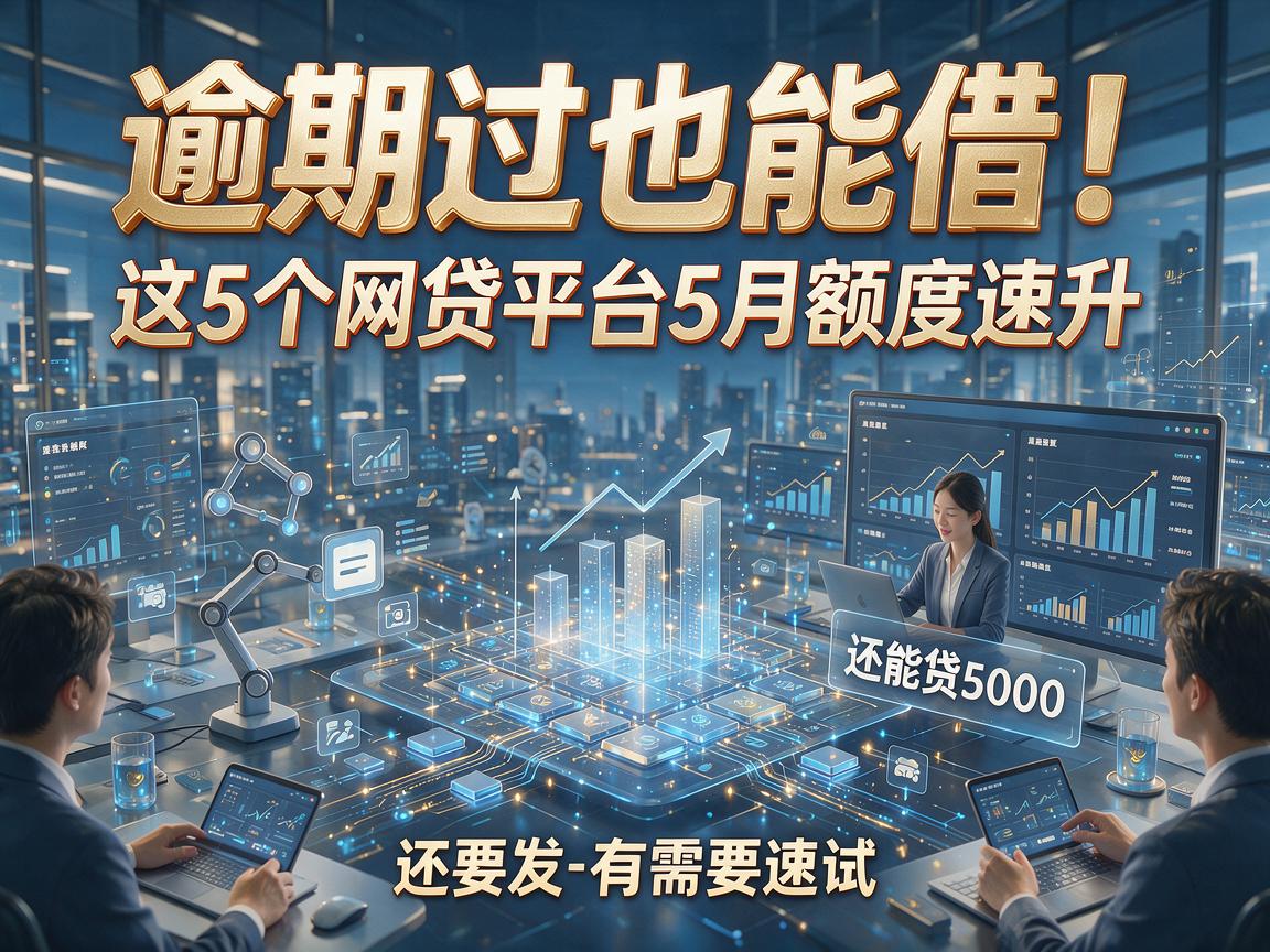 逾期过也能借!这5个网贷平台5月额度速升,还能贷5000,有需要速试