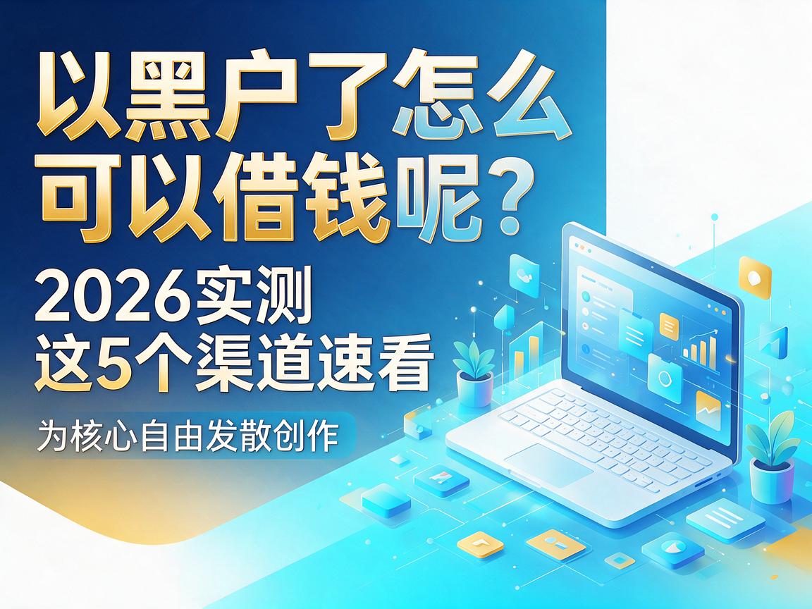 黑户了怎么可以借钱呢?2026实测这5个渠道速看