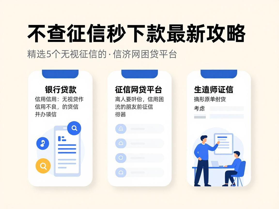 不查征信秒下款app最新攻略!精选5个无视征信的网贷平台
