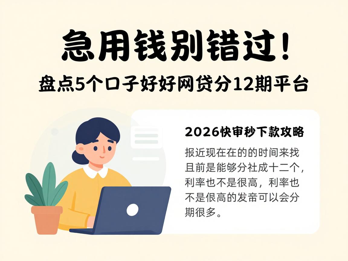 急用钱别错过!盘点5个口子好的网贷分12期平台,2026快审秒下款攻略