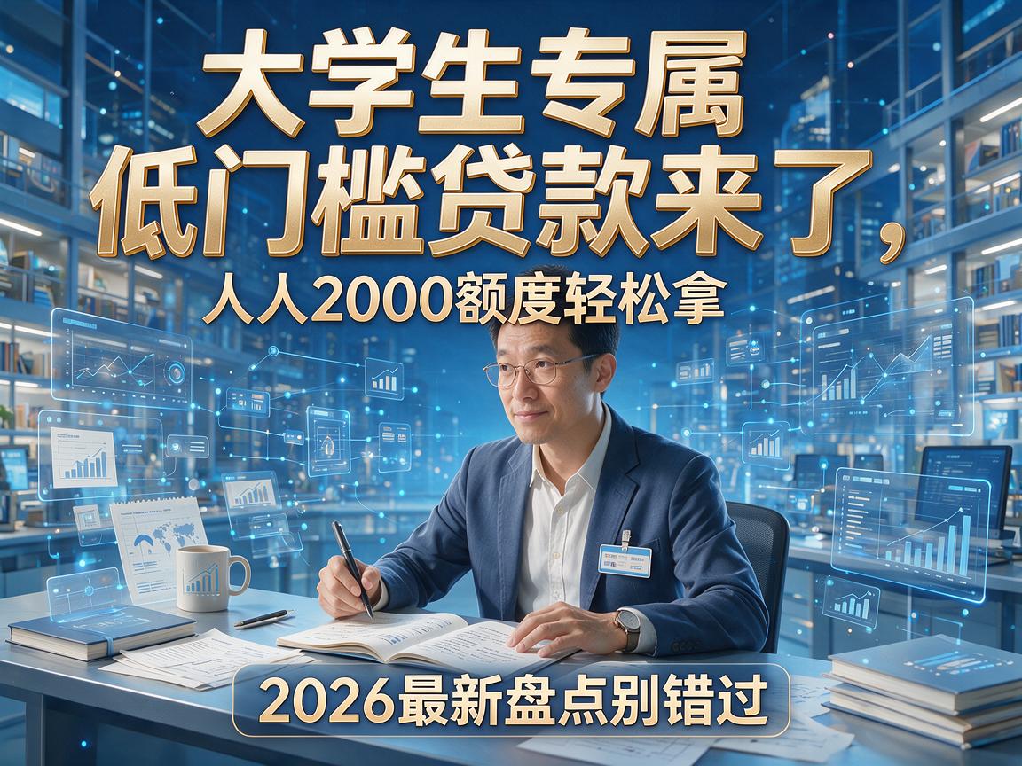 大学生专属低门槛贷款来了,人人2000额度轻松拿,2026最新盘点别错过!
