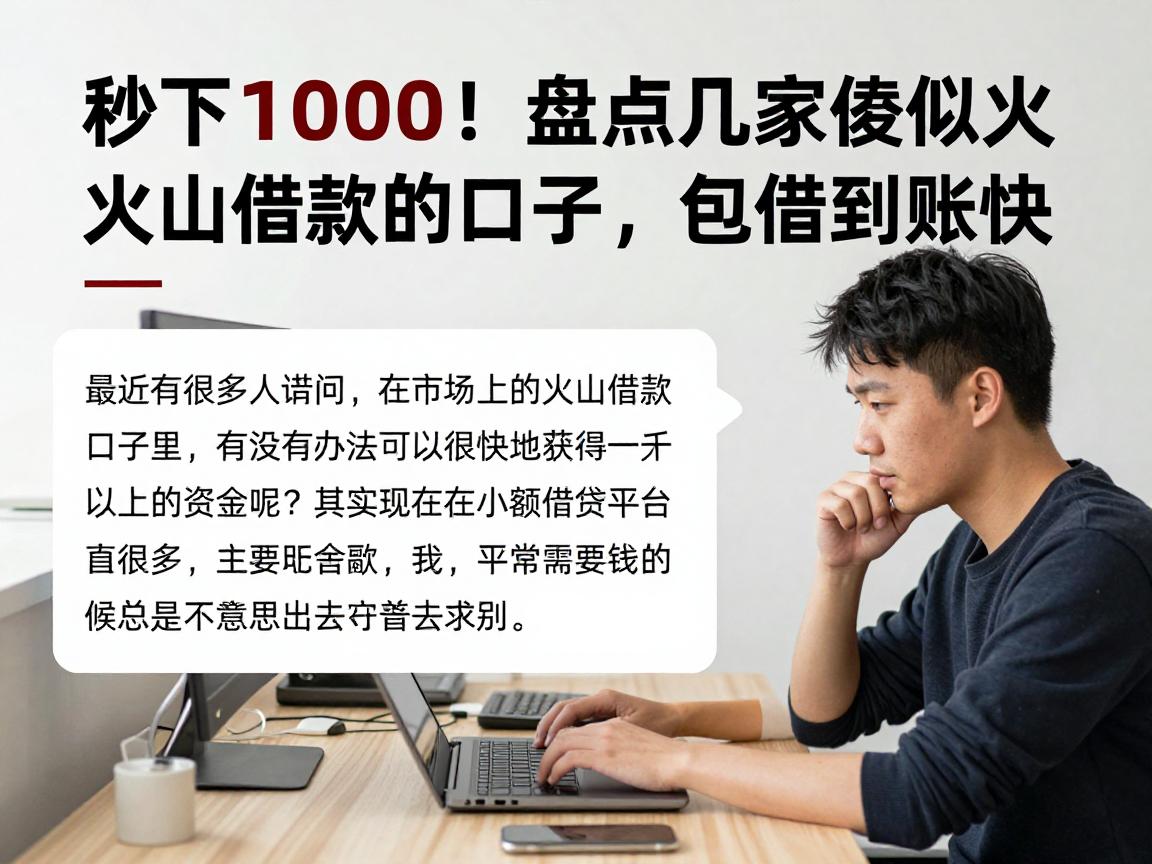 秒下1000！盘点几家类似火山借款的口子，包借到账快
