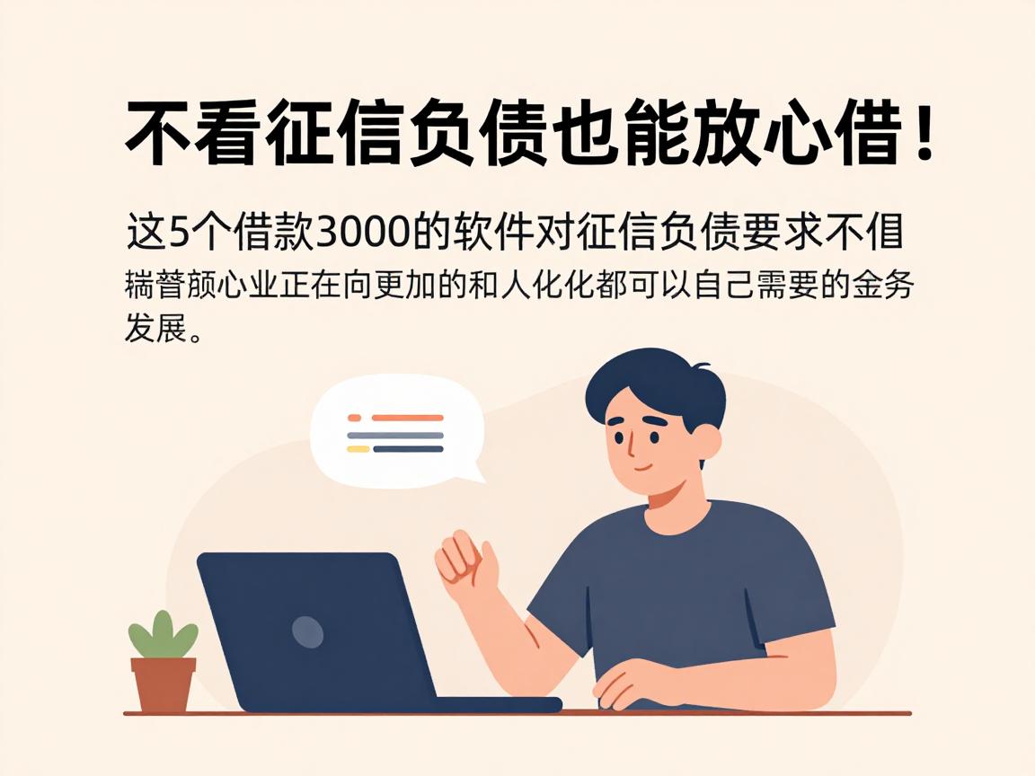 不看征信负债也能放心借！这5个借款3000的软件对征信负债要求不高