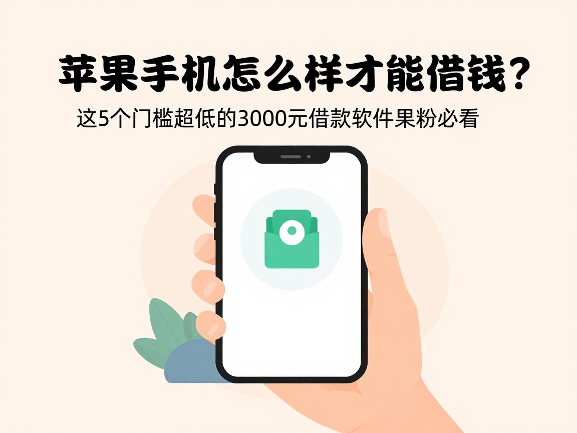 苹果手机怎么样才能借钱？这5个门槛超低的3000元借款软件果粉必看