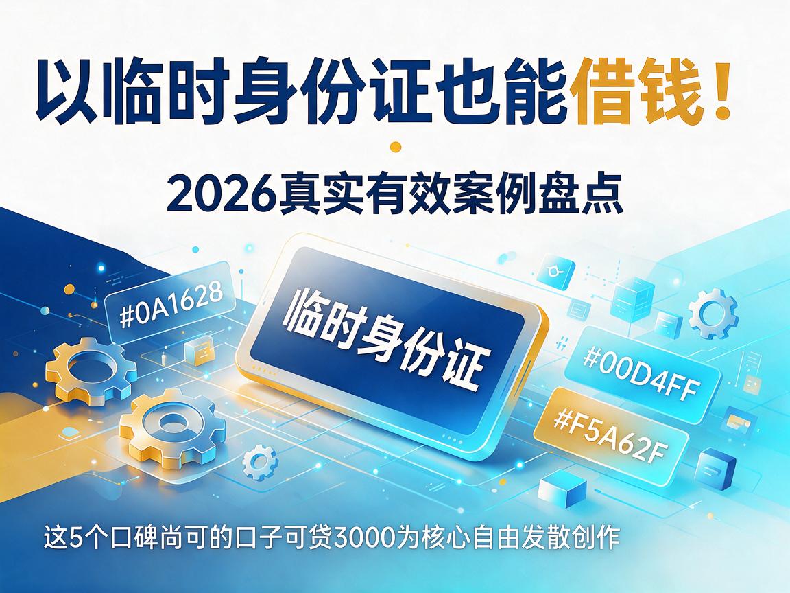 临时身份证也能借钱!2026真实有效案例盘点,这5个口碑尚可的口子可贷3000
