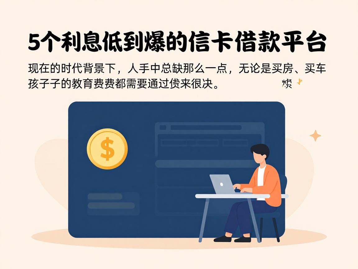 5个利息低到爆的信用卡借款平台，亲测精选太赞了！