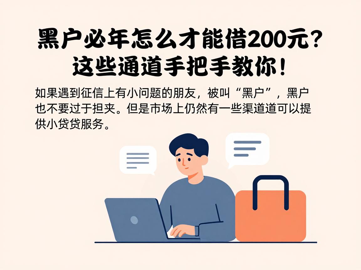 黑户必看:2026年怎么才能借200元?这些通道手把手教你!