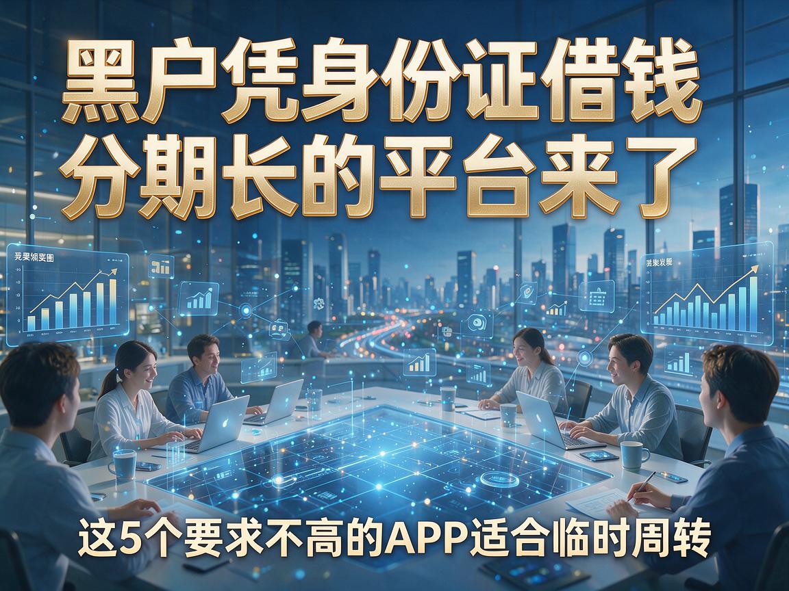 黑户凭身份证借钱分期长的平台来了，这5个要求不高的APP适合临时周转
