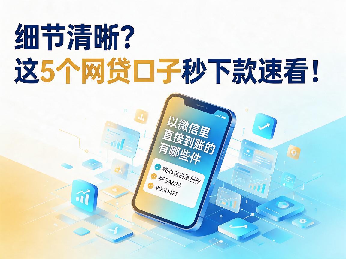 微信里直接到账的借钱软件有哪些？这5个网贷口子秒下款速看！