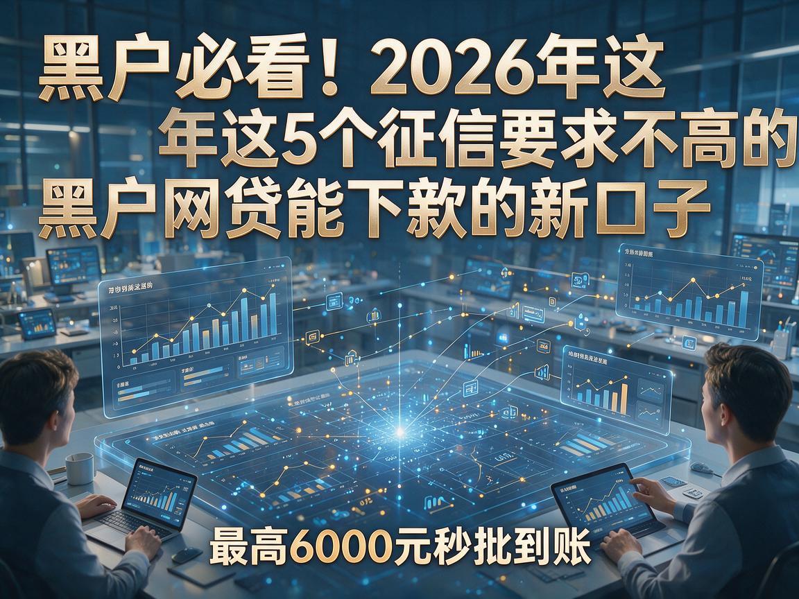 黑户必看!2026年这5个征信要求不高的黑户网贷能下款的新口子,最高6000元秒批到账