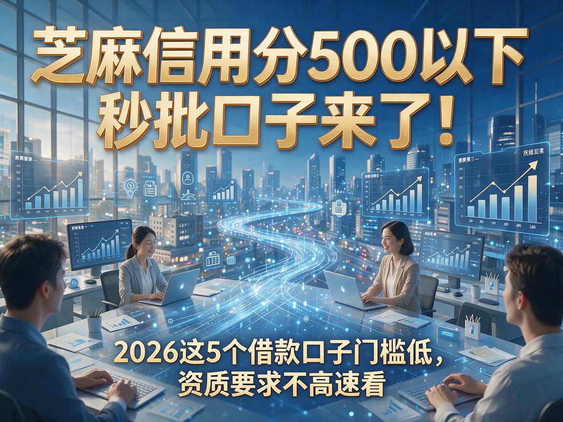 芝麻信用分500以下秒批口子来了！2026这5个借款口子门槛低，资质要求不高速看