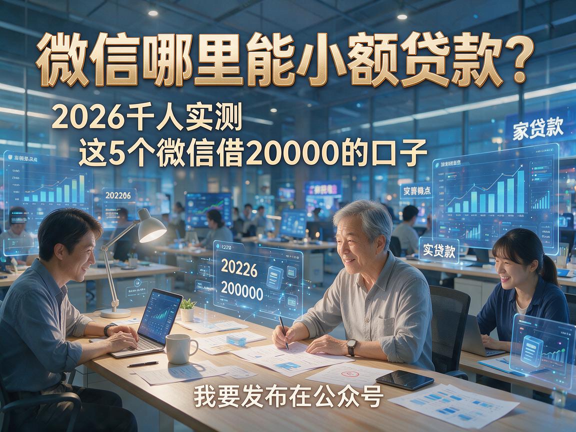 微信哪里能小额贷款?2026千人实测这5个微信借20000的口子