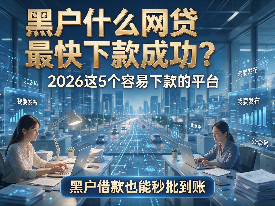 黑户什么网贷最快下款成功?2026这5个容易下款的平台,黑户借款也能秒批到账!