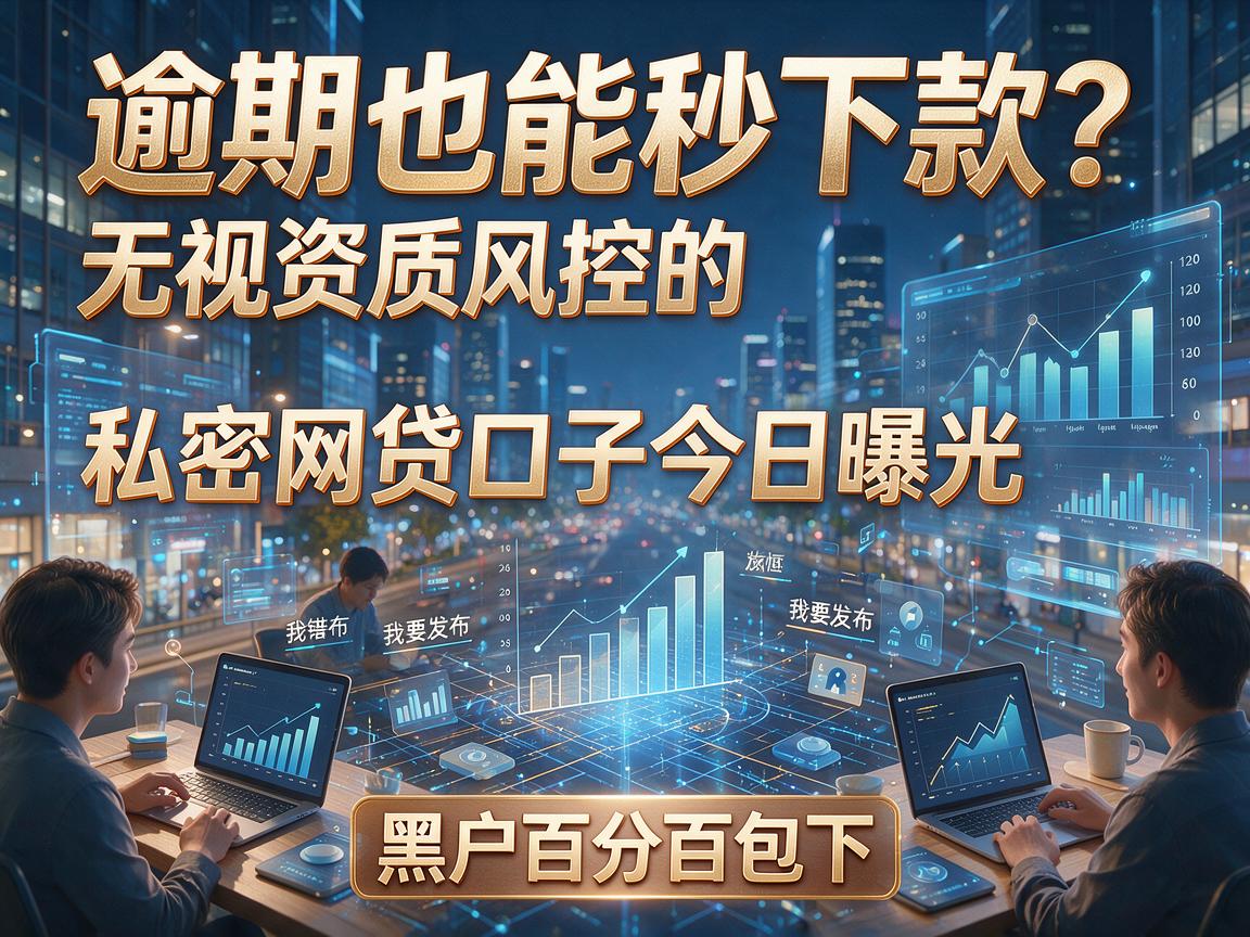 逾期也能秒下款？无视资质风控的私密网贷口子今日曝光，黑户百分百包下！