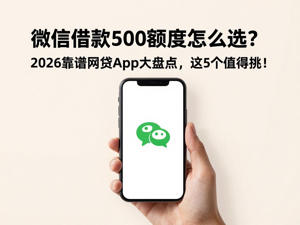 微信借款500额度怎么选?2026靠谱网贷App大盘点,这5个值得挑!