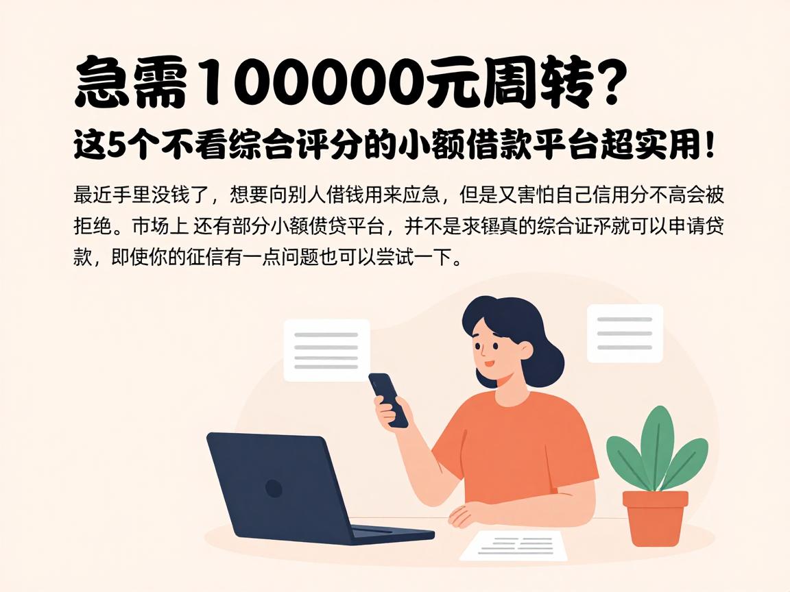 急需10000元周转？这5个不看综合评分的小额借款平台超实用！