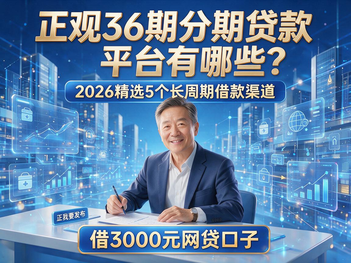 正规36期分期贷款平台有哪些？2026精选5个长周期借款渠道，附借3000元网贷口子