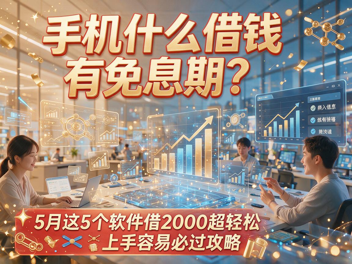 手机什么借钱有免息期？5月这5个软件借2000超轻松，上手容易必过攻略
