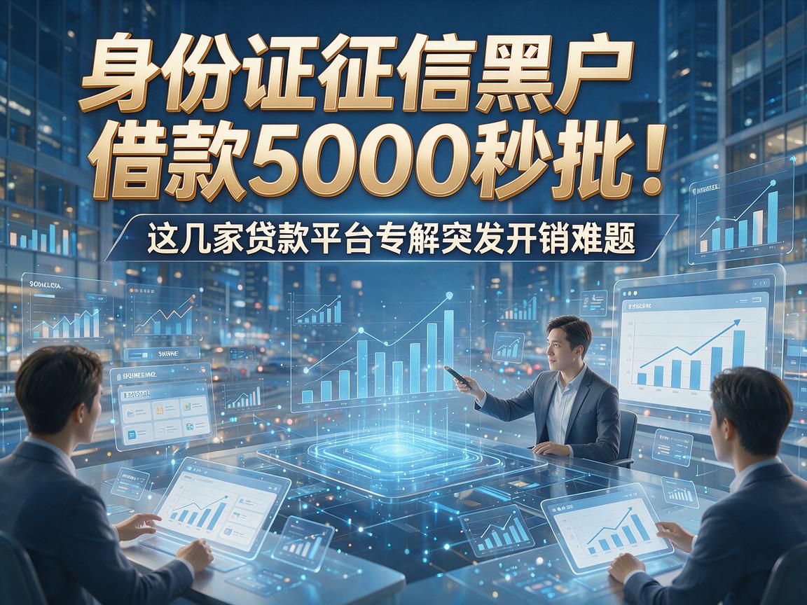 身份证征信黑户借款5000秒批！这几家贷款平台专解突发开销难题