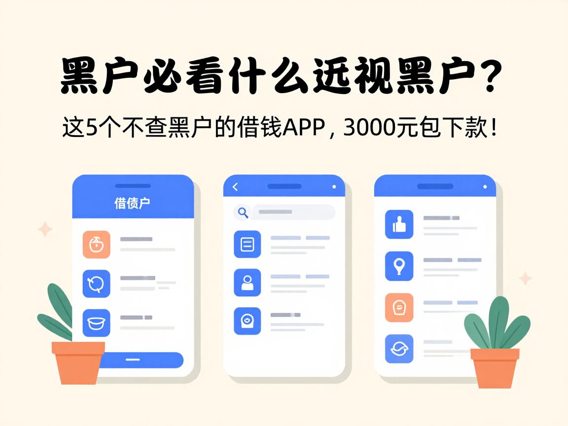 黑户必看！什么借款无视黑户？这5个不查黑户的借钱APP，3000元包下款！