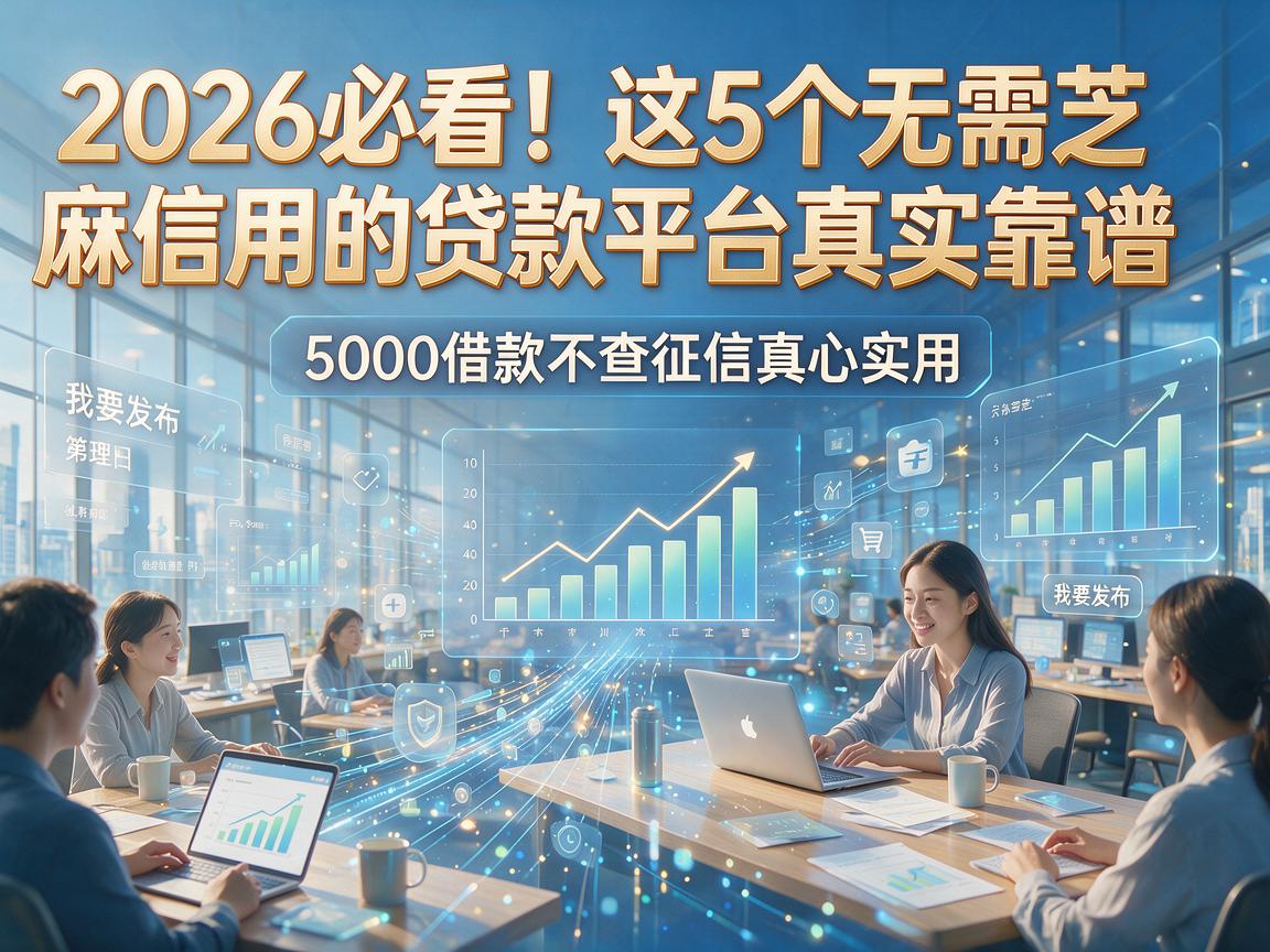 2026必看！这5个无需芝麻信用的贷款平台真实靠谱，5000借款不查征信真心实用