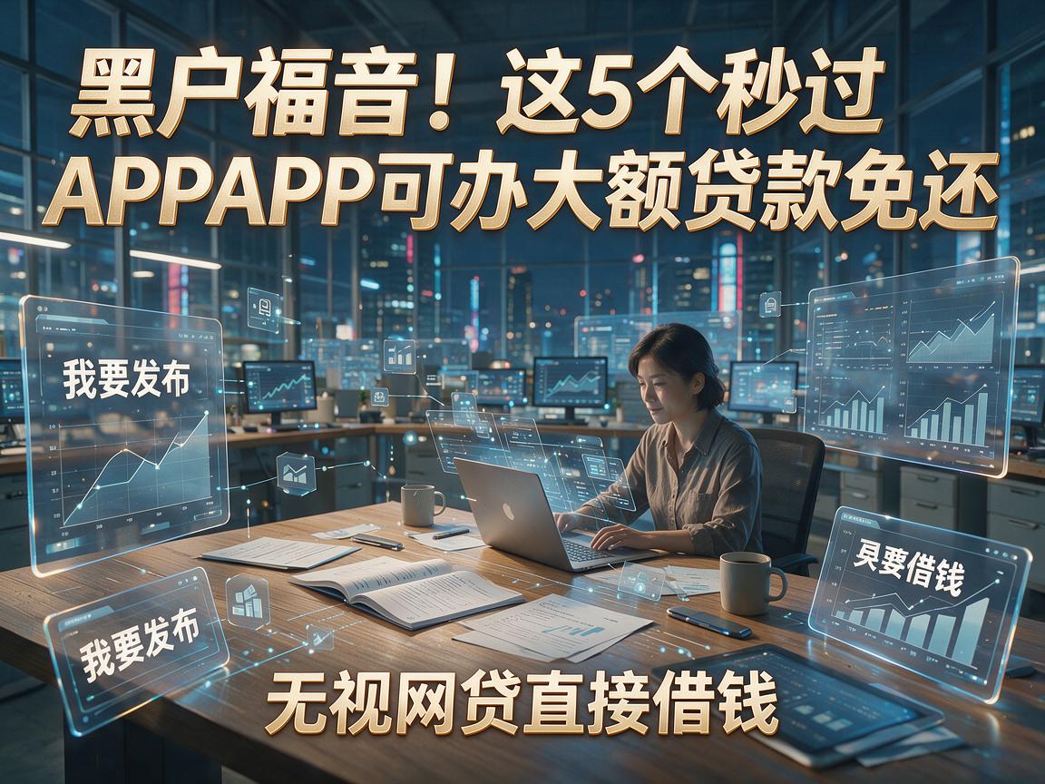 黑户福音!这5个秒过APP可办大额贷款免还,无视网贷直接借钱