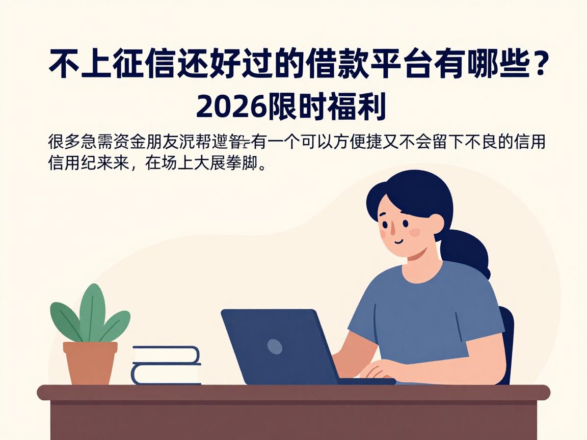 不上征信还好过的借款平台有哪些？2026限时福利，这5个低息低门槛口子速看
