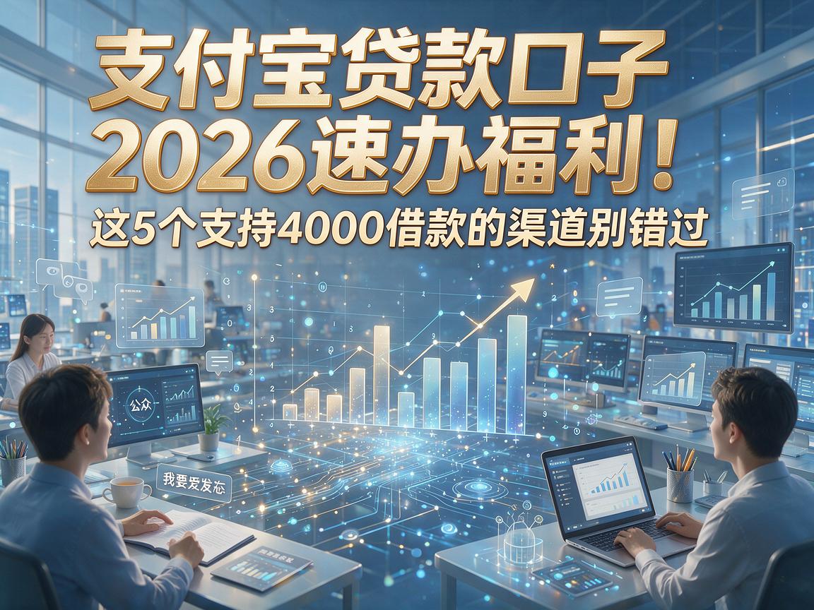支付宝贷款口子2026速办福利!这5个支持4000借款的渠道别错过