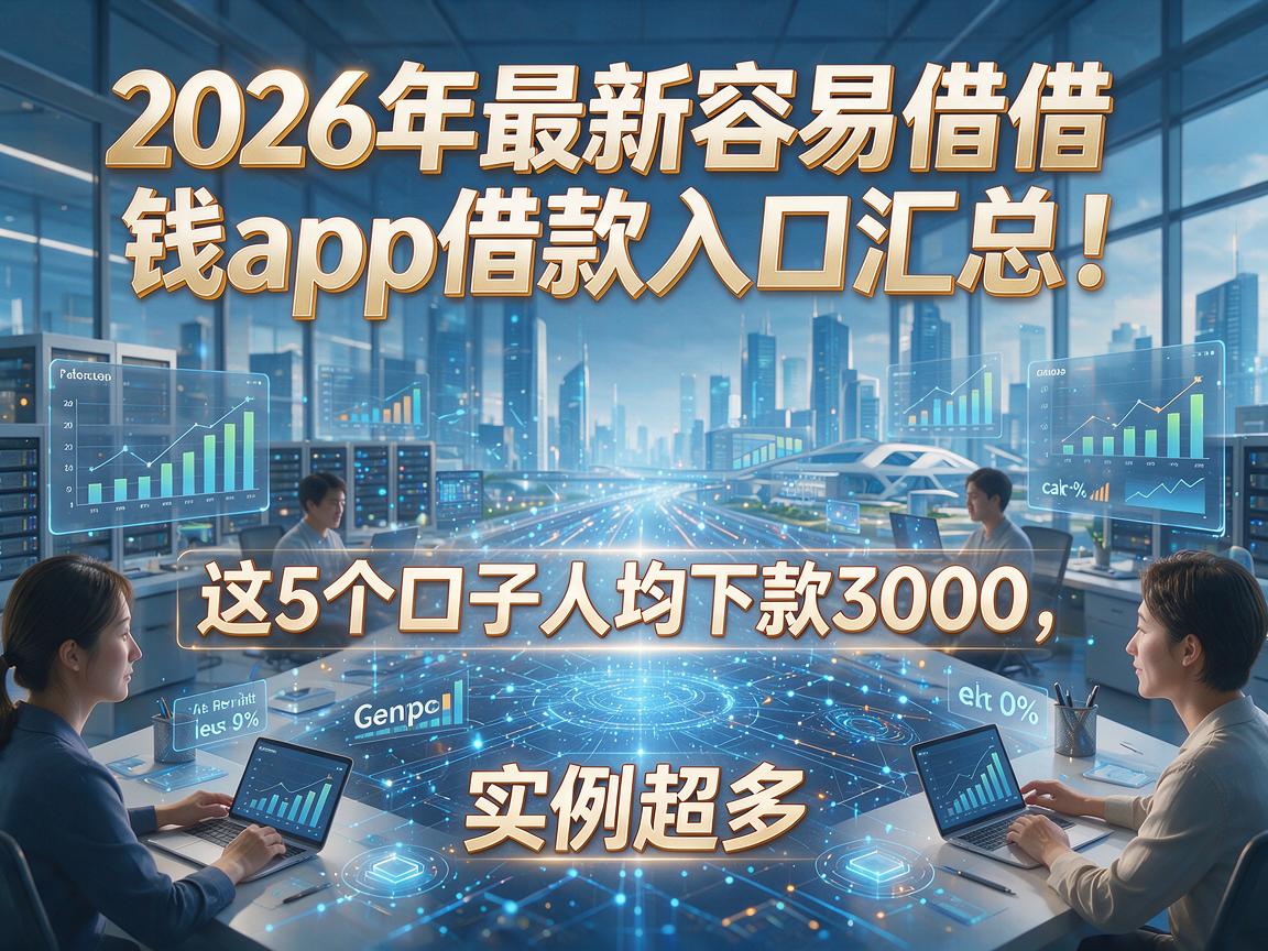 2026年最新容易借钱app借款入口汇总！这5个口子人均下款3000，实例超多