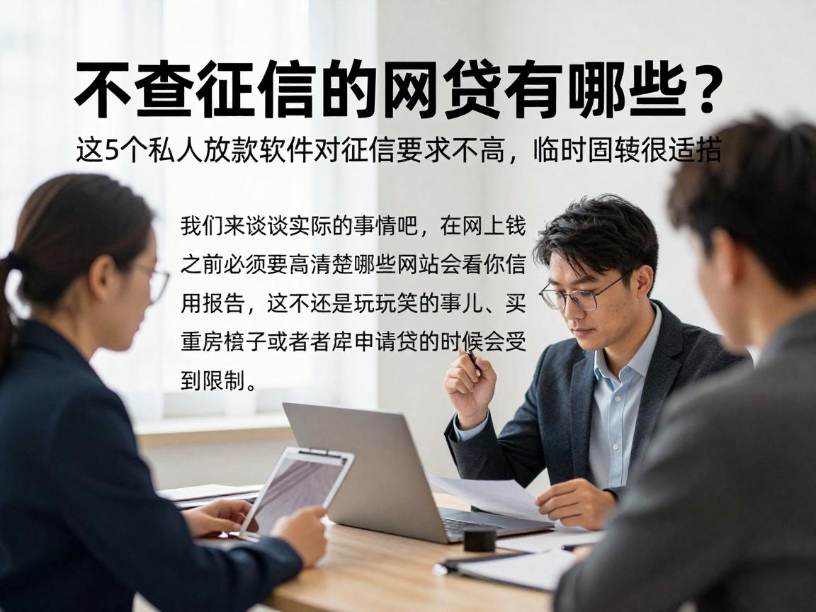 不查征信的网贷有哪些？这5个私人放款软件对征信要求不高，临时周转很适配