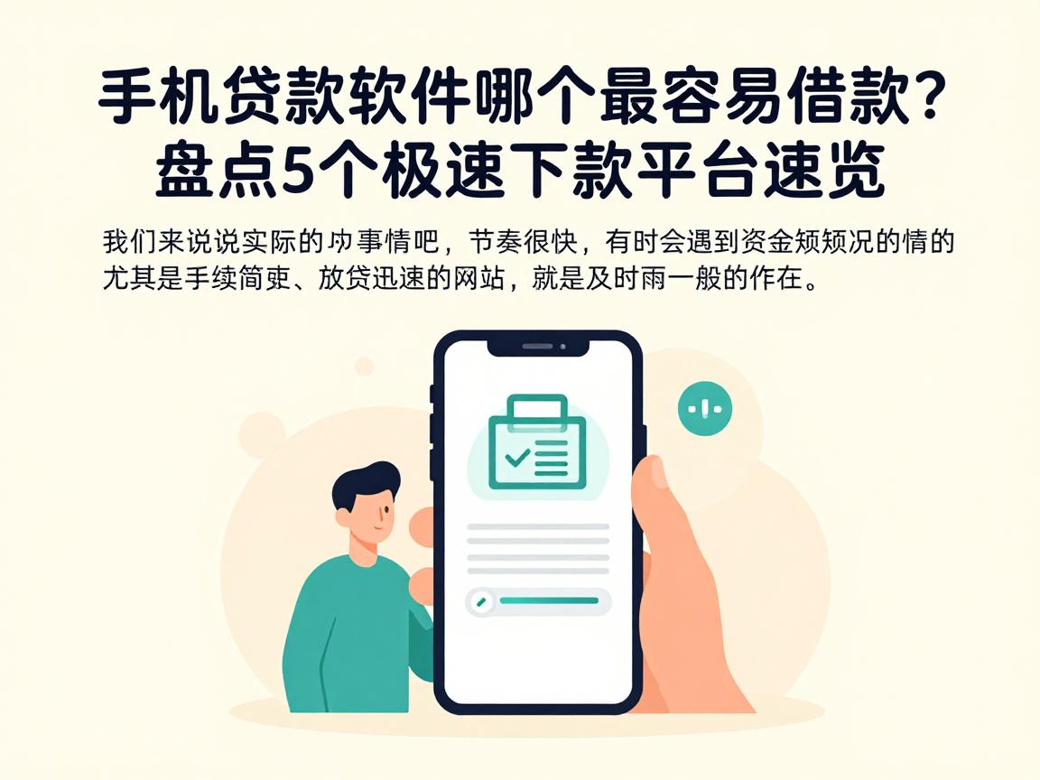 手机贷款软件哪个最容易借款？盘点5个极速下款平台速览！